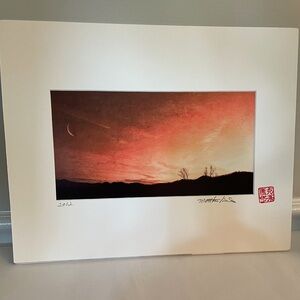 Asian inspired art photography print, crescent moon